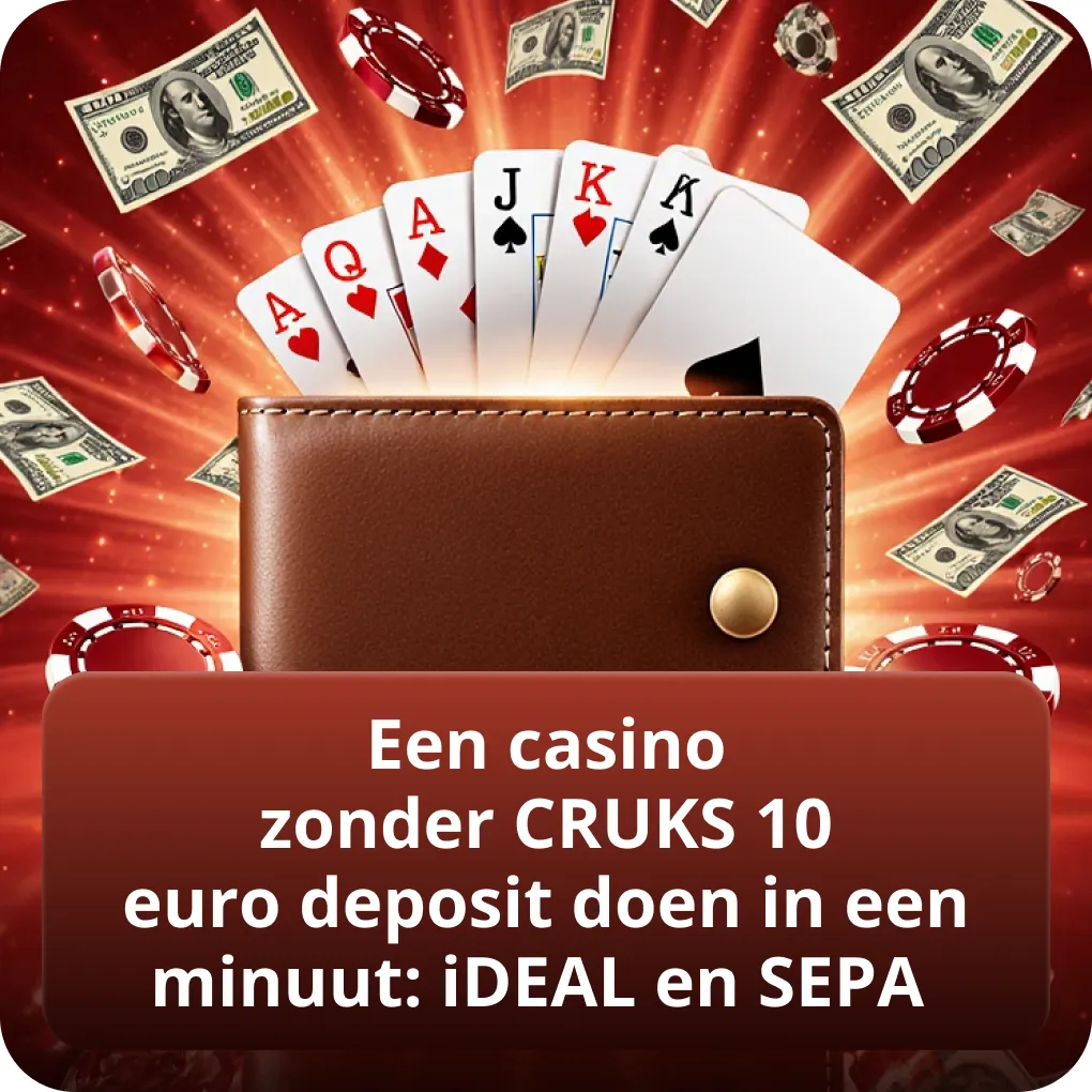 Een casino zonder CRUKS 10 euro deposit doen in een minuut: iDEAL en SEPA